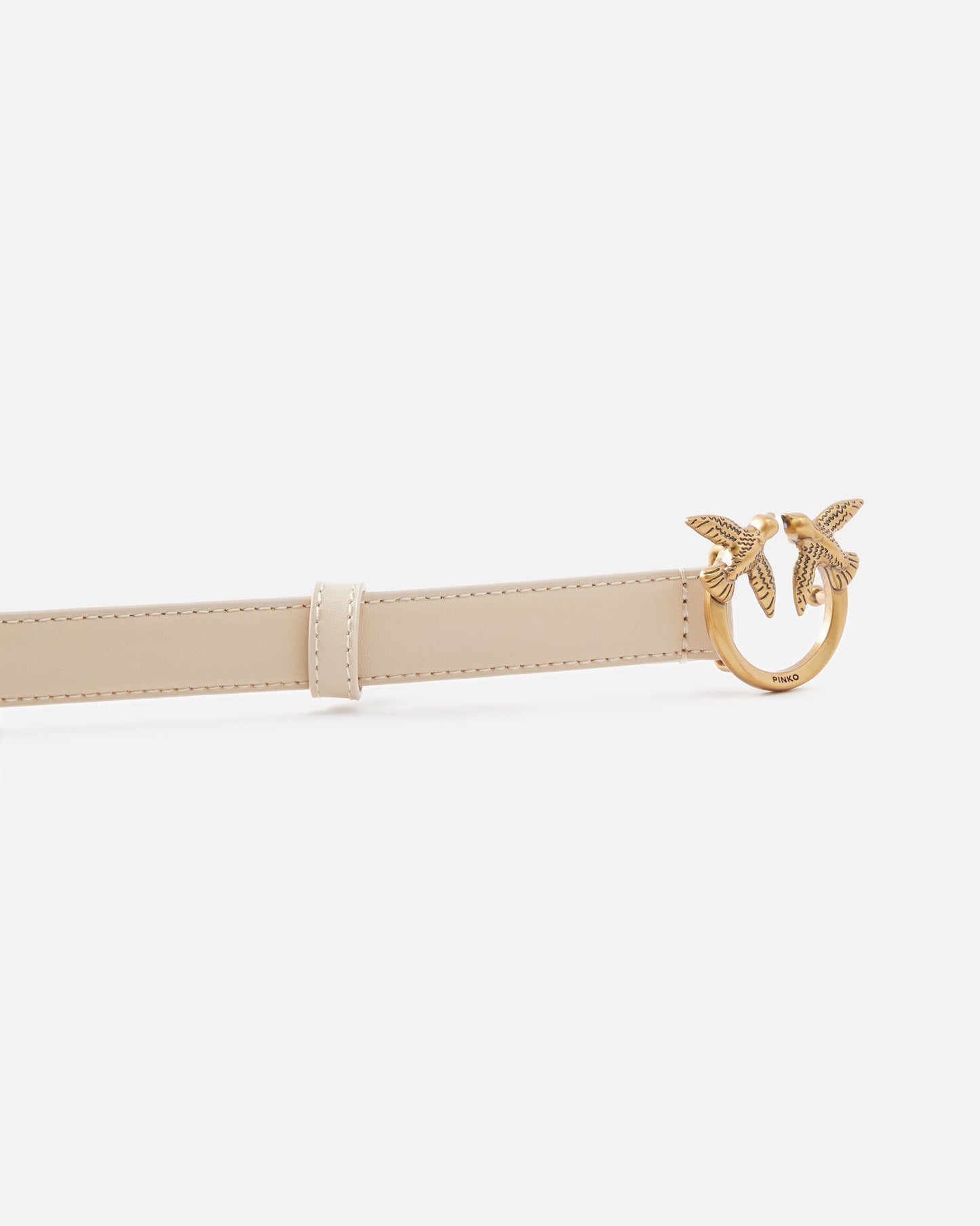 Love Birds thin leather belt 2cm