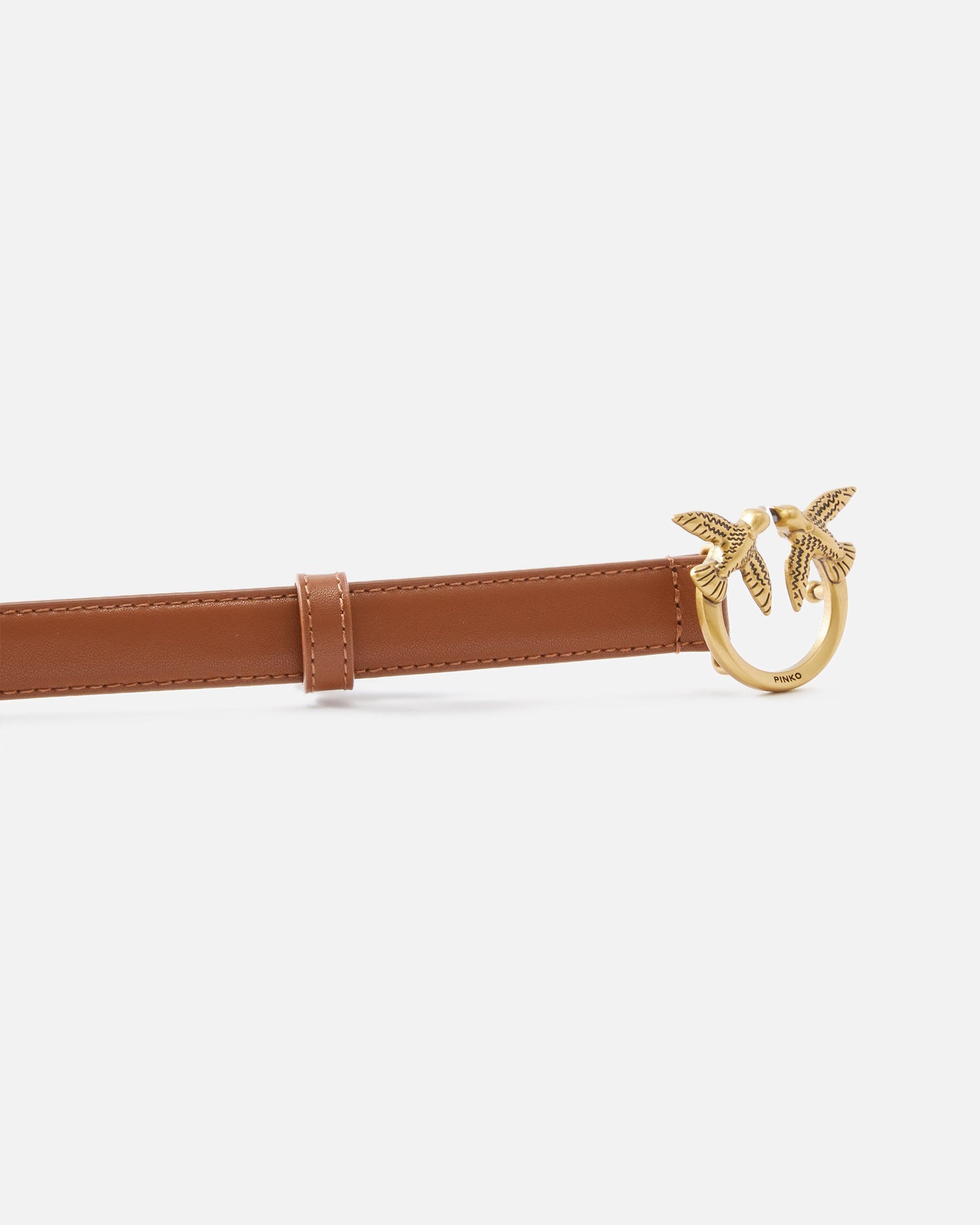 Love Birds thin leather belt 2cm