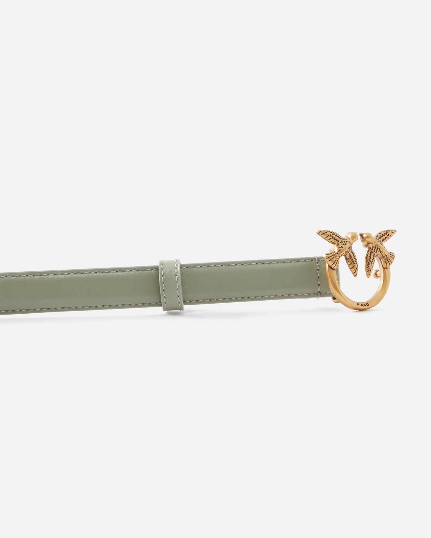 Love Birds thin leather belt 2cm