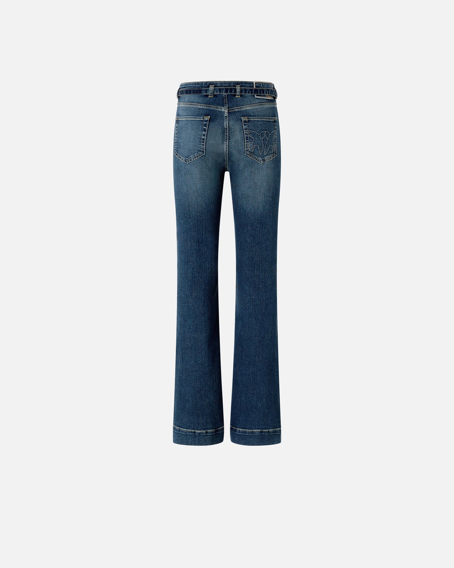 Dark jeans with belt and Love Birds buckle