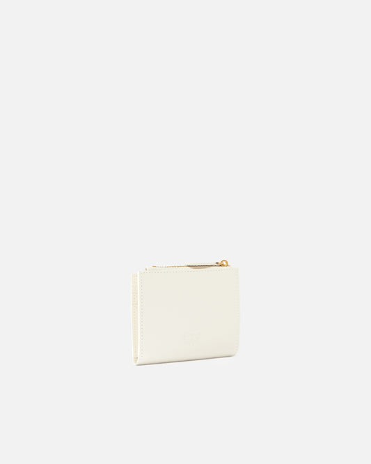 Small smooth leather wallet with logo