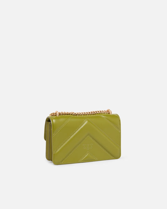 Mini Love Bag One shoulder bag in chevron leather and nappa with triple chain