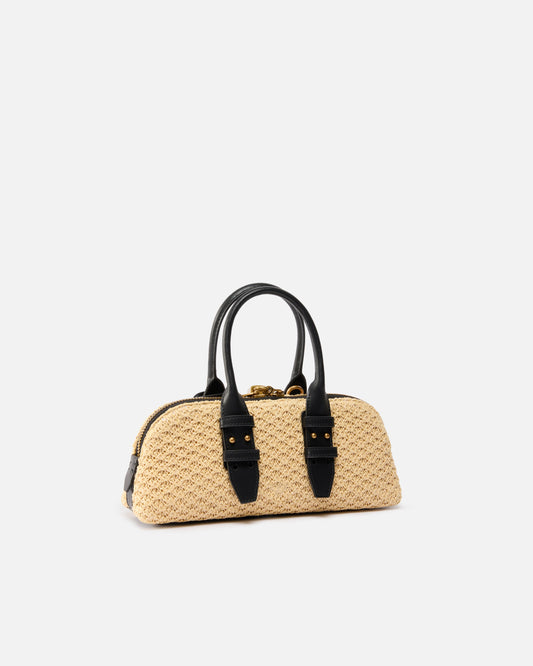 Escape Bag Horizontal small raffia handbag