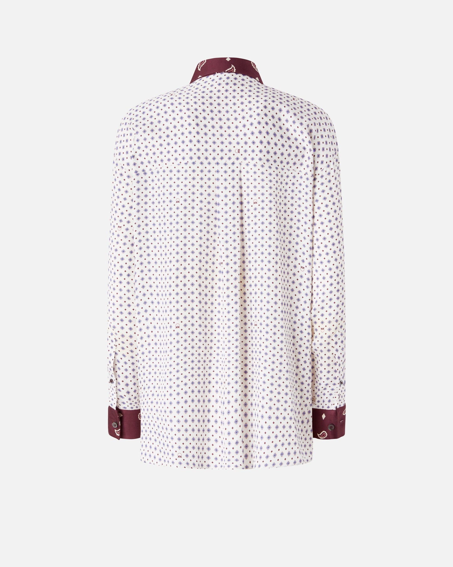 Shirt with tie motif and placed print