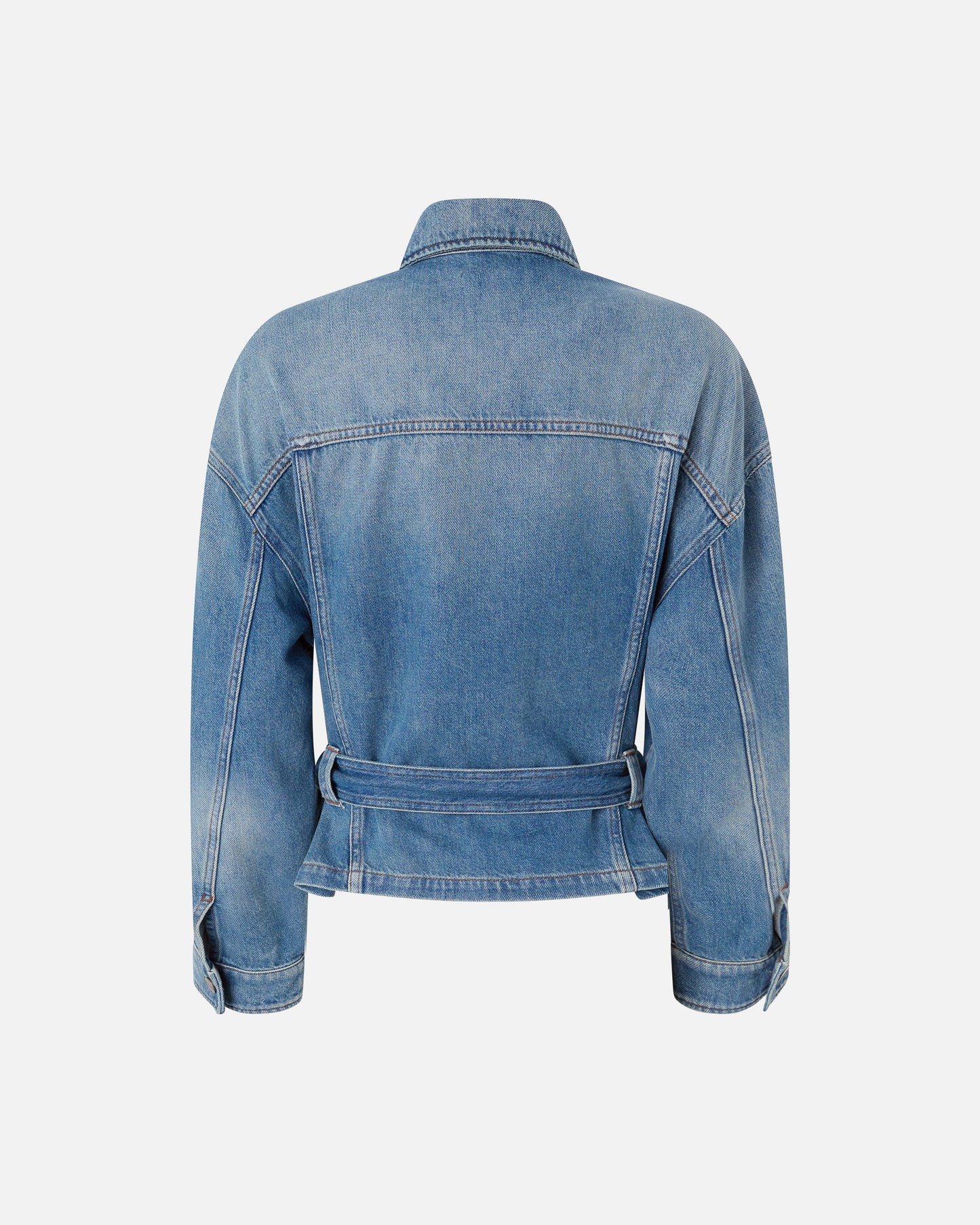 Denim jacket with belt