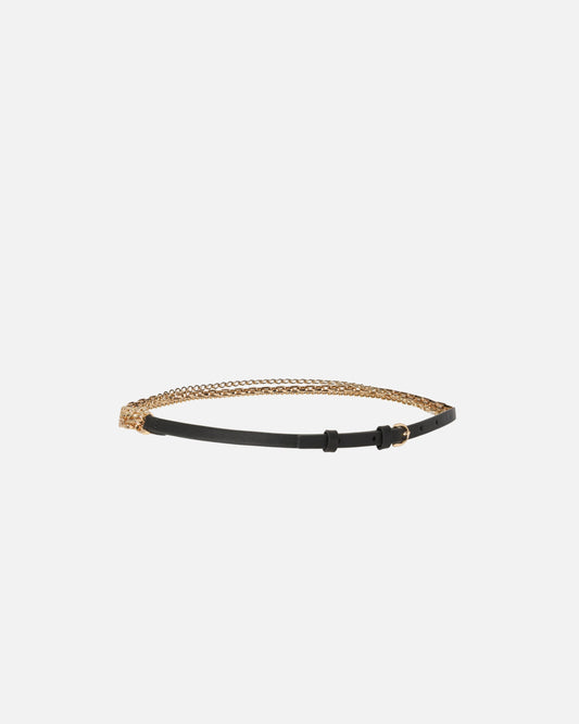 Studded belt with crossover effect, 1 cm