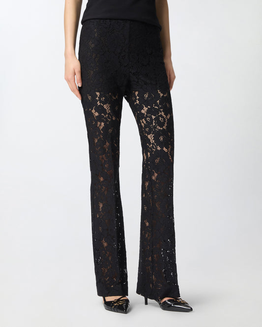 Flared lace trousers