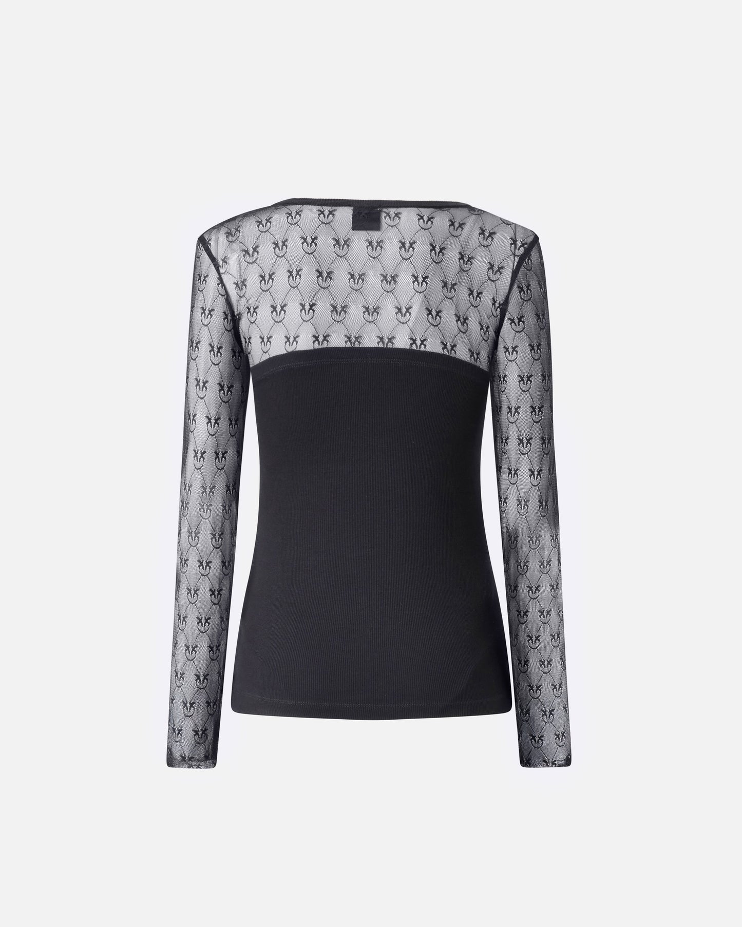 Jersey sweater with Love Birds logo lace