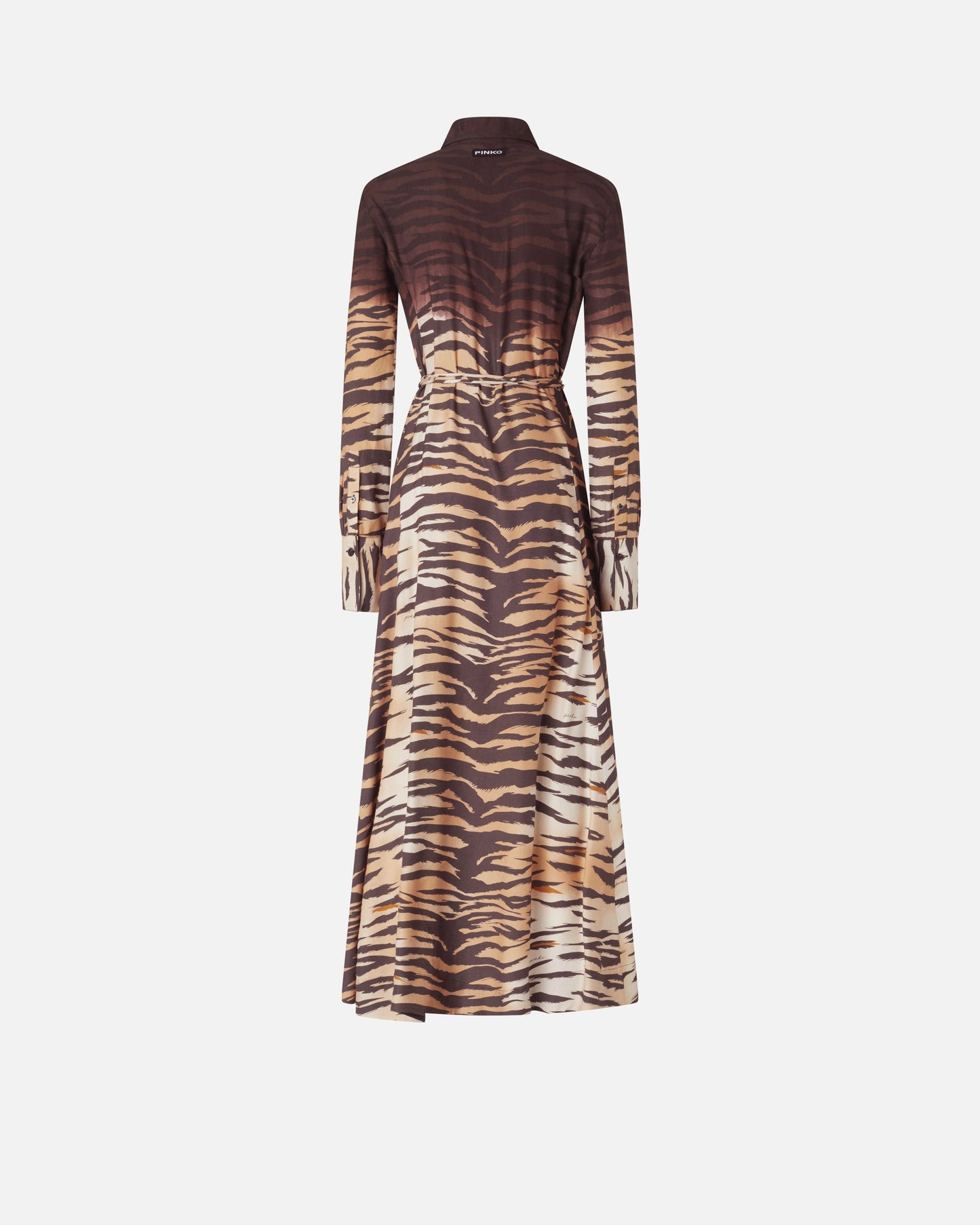 Long shirt dress with animal print