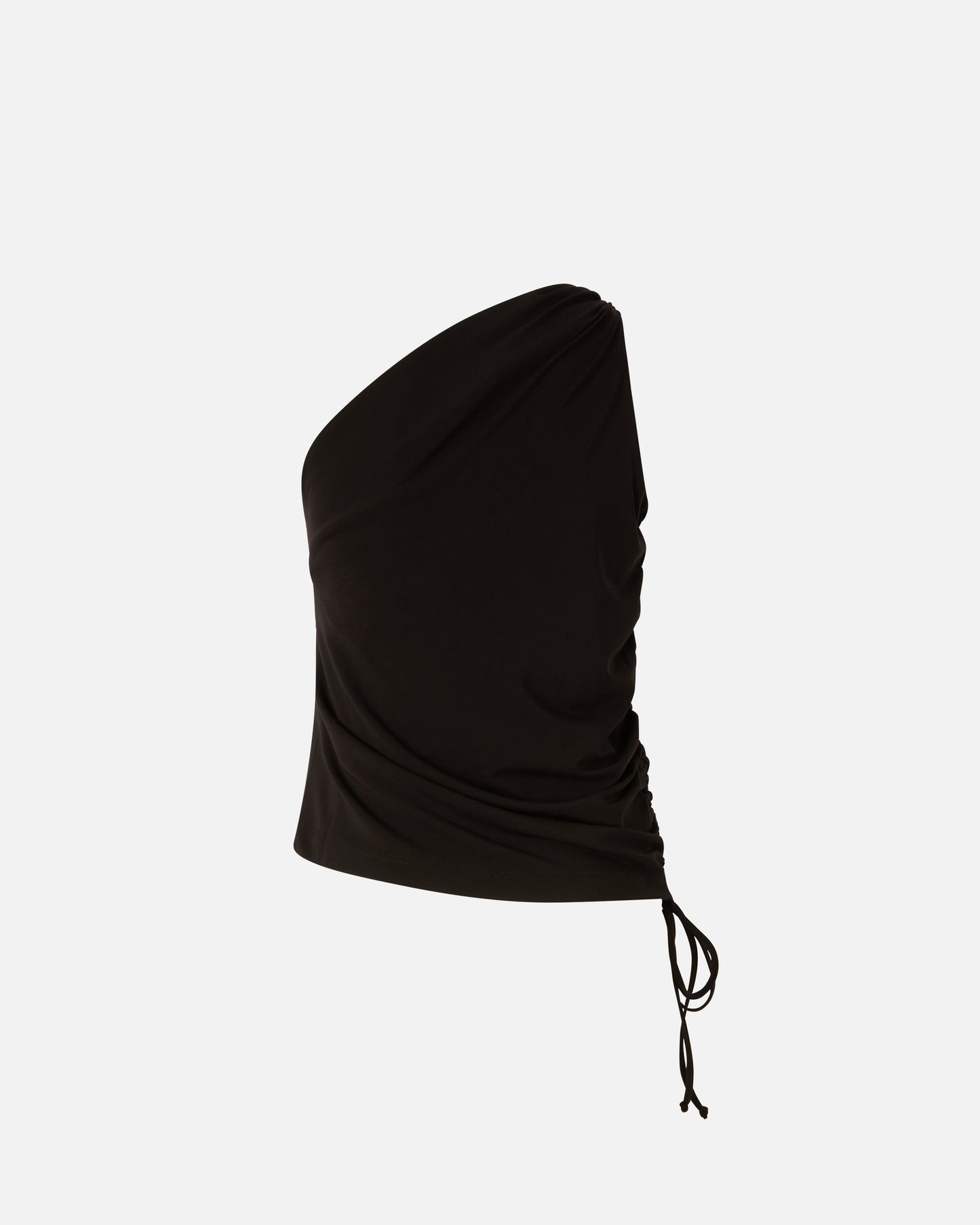 One-shoulder top with knot detail