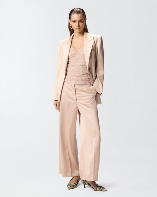 Satin jacket with belt