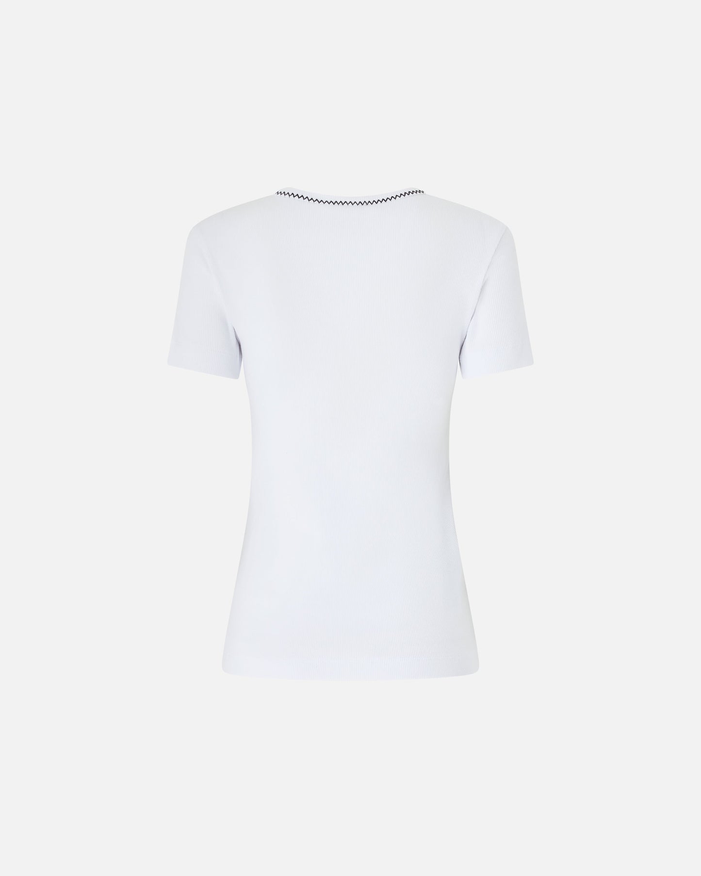 Fine-rib T-shirt with Love Birds embroidery