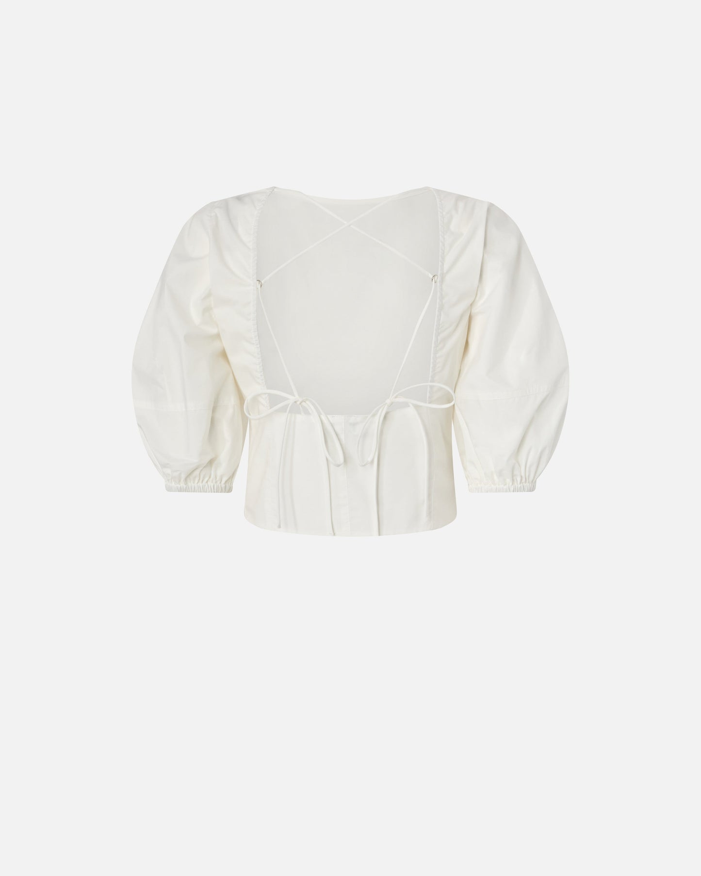Cropped backless blouse