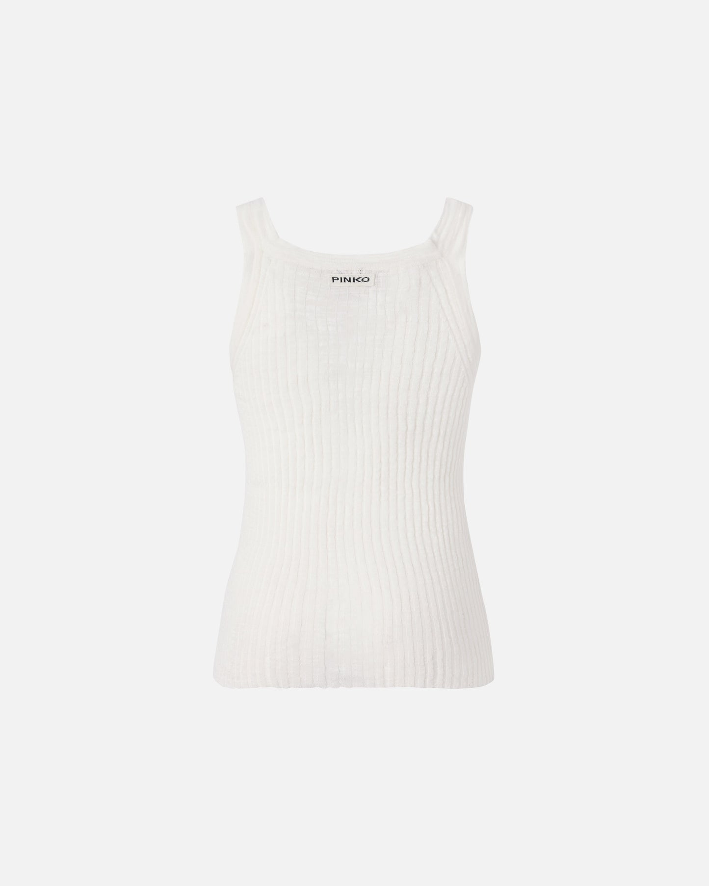 Ribbed vest top with logo