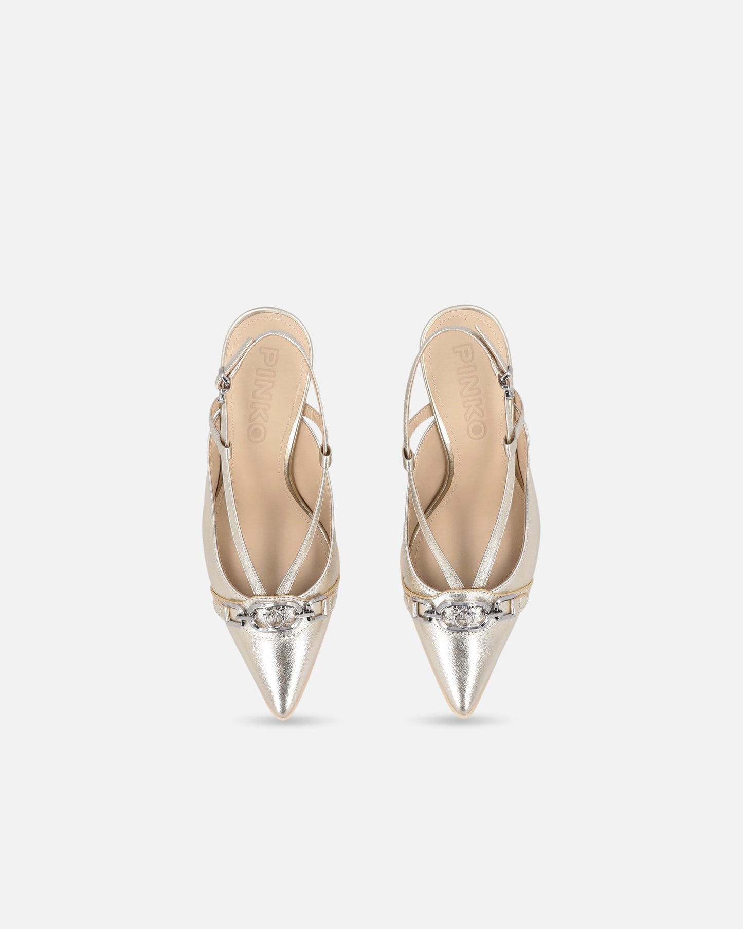 Laminated nappa slingbacks