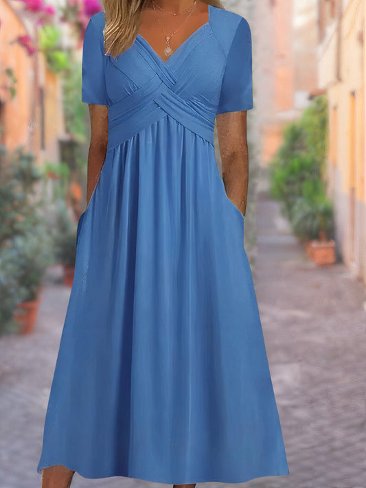 Comfortable V-Neck Dress