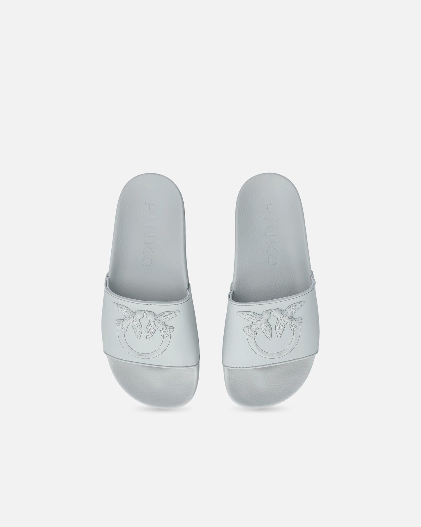 Rubber slip-on sandals with Love Birds maxi logo
