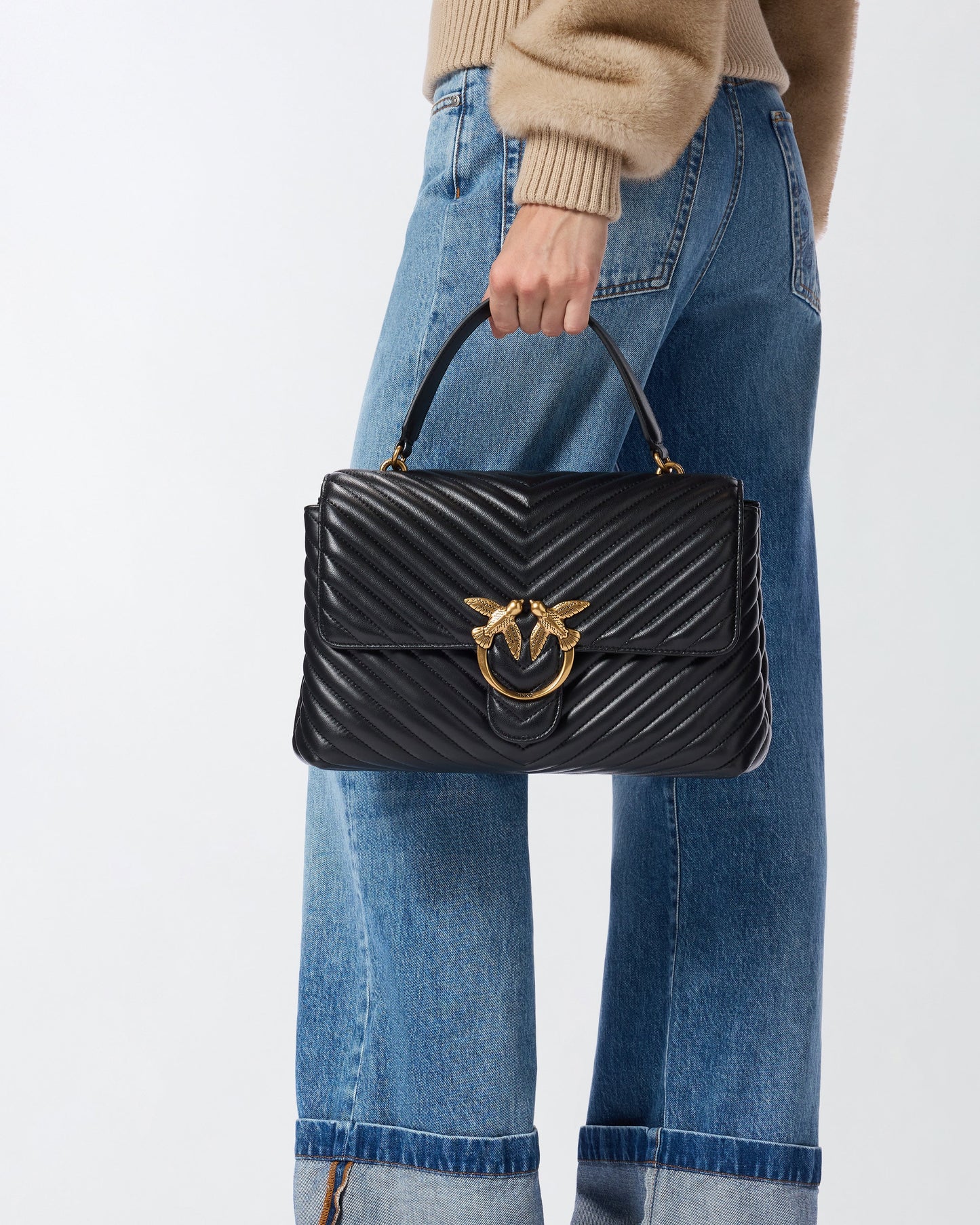 Large handbag Lady Love Bag Puff Chevron