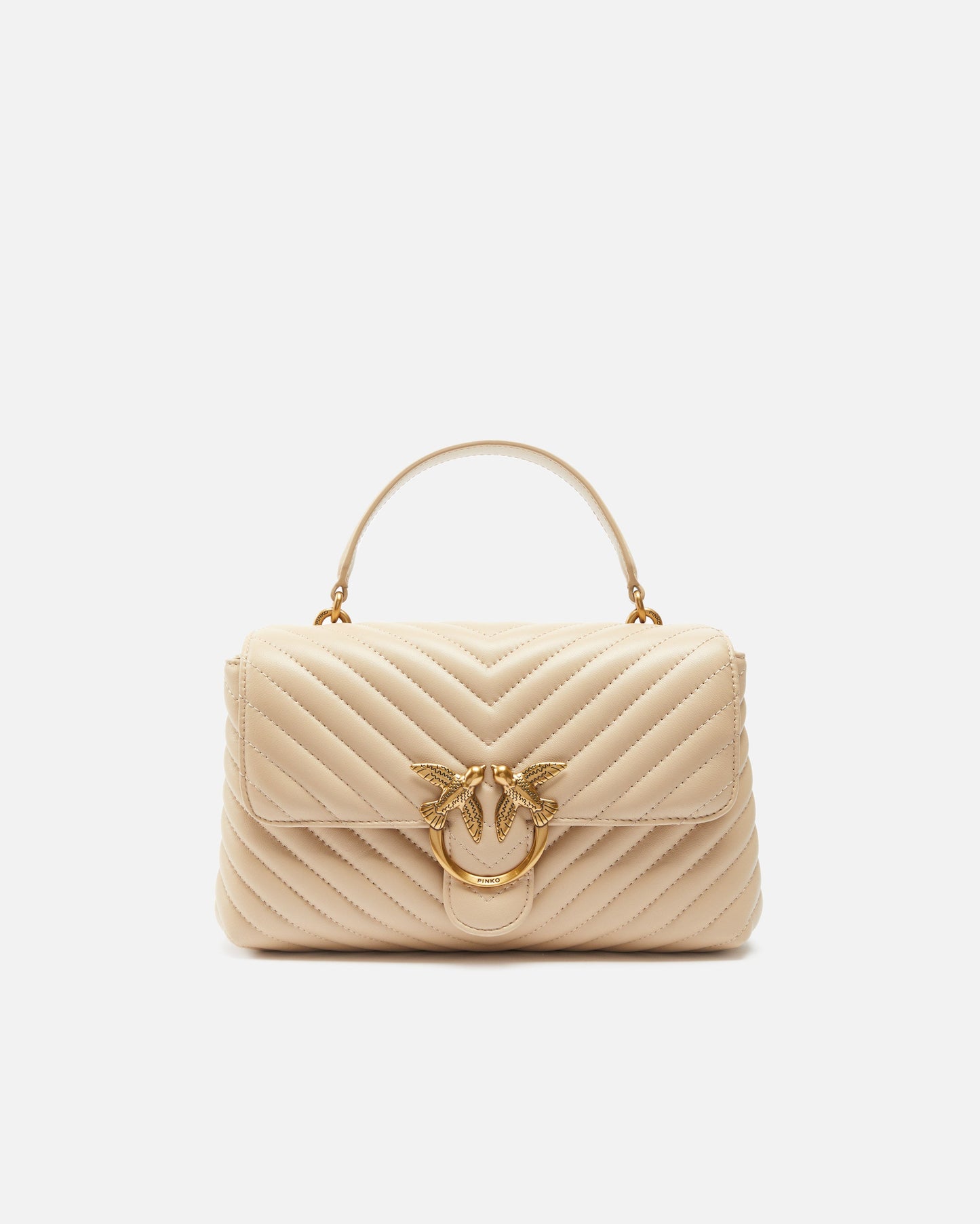 Medium handbag Love Bag Puff Chevron in nappa leather