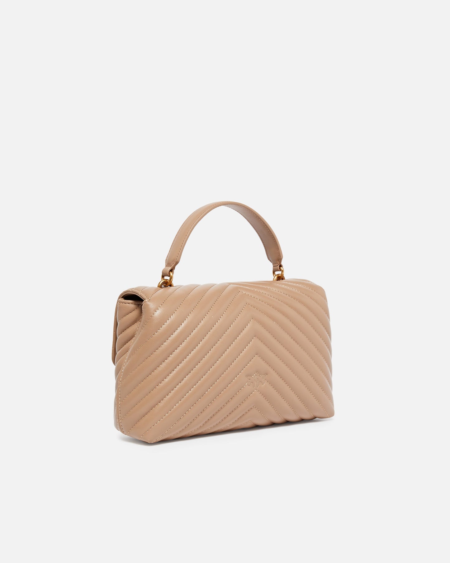 Medium handbag Love Bag Puff Chevron in nappa leather