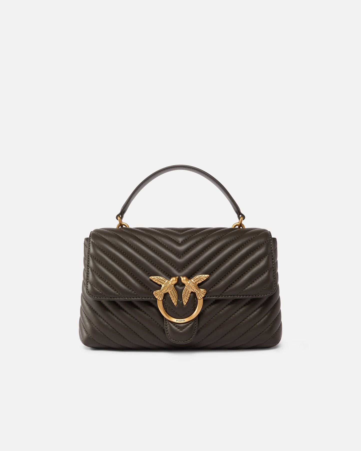 Medium handbag Love Bag Puff Chevron in nappa leather