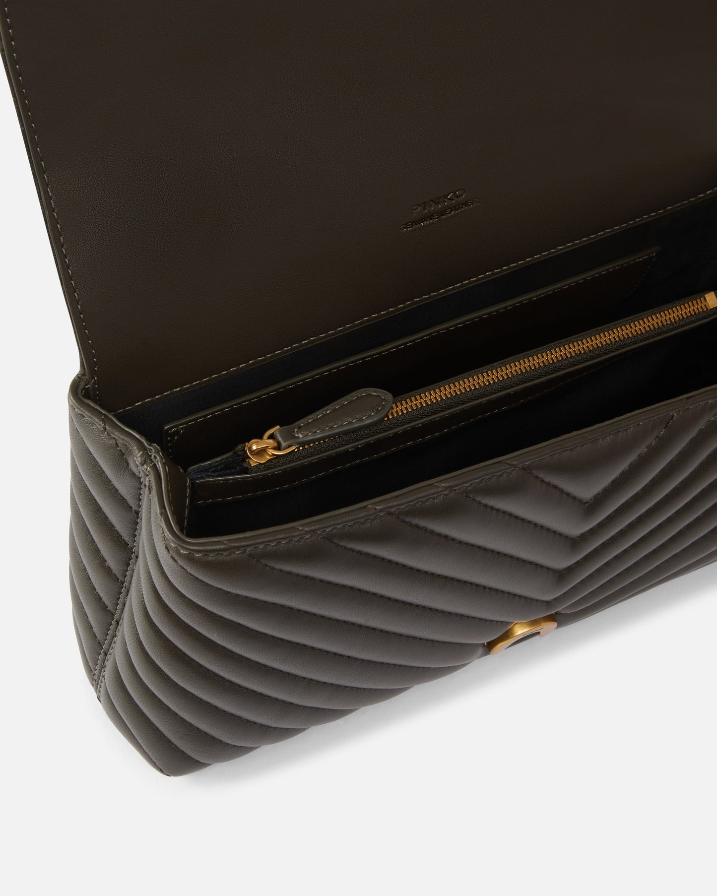 Medium handbag Love Bag Puff Chevron in nappa leather