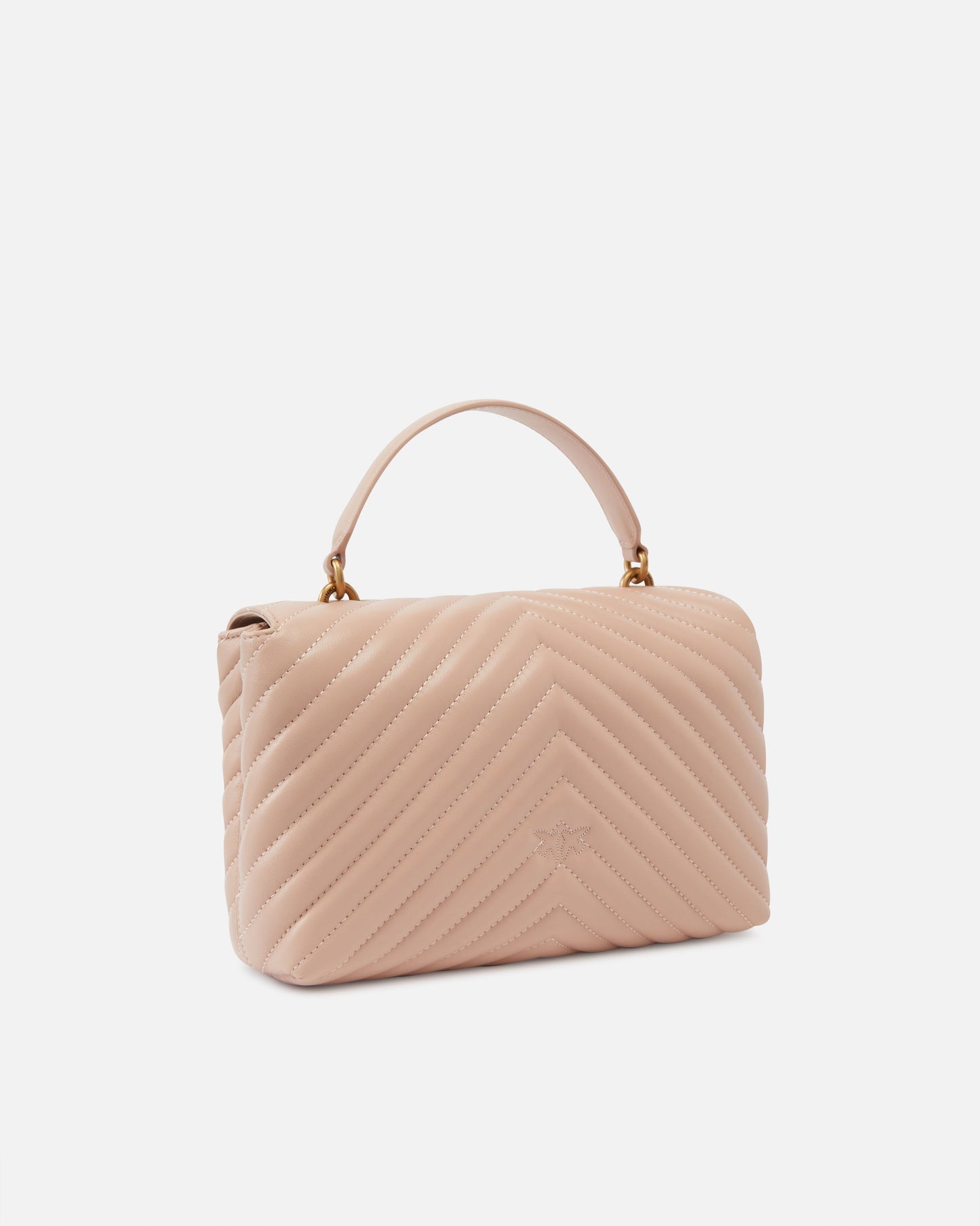 Medium handbag Love Bag Puff Chevron in nappa leather