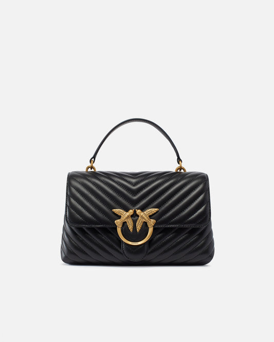 Medium handbag Love Bag Puff Chevron in nappa leather