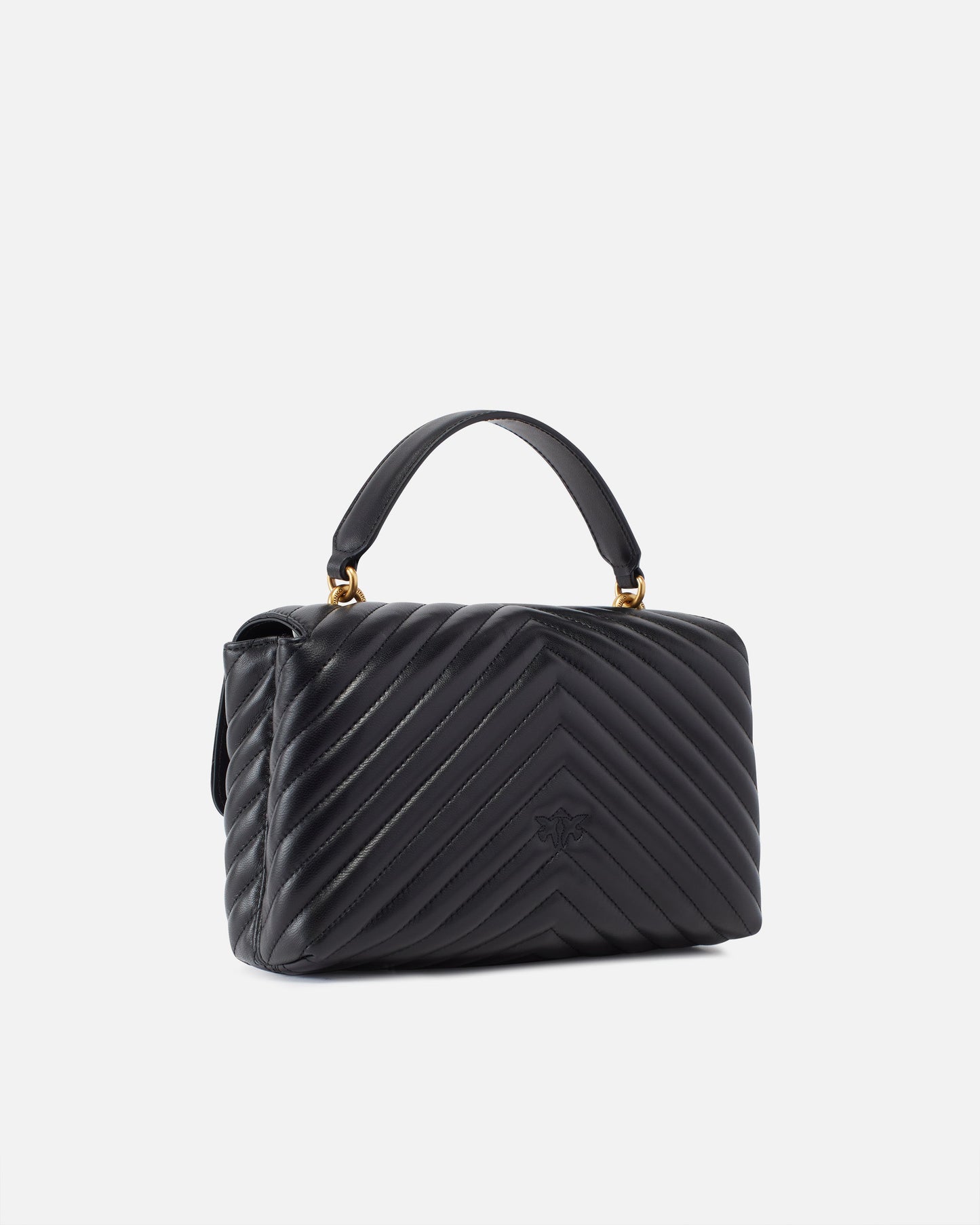 Medium handbag Love Bag Puff Chevron in nappa leather