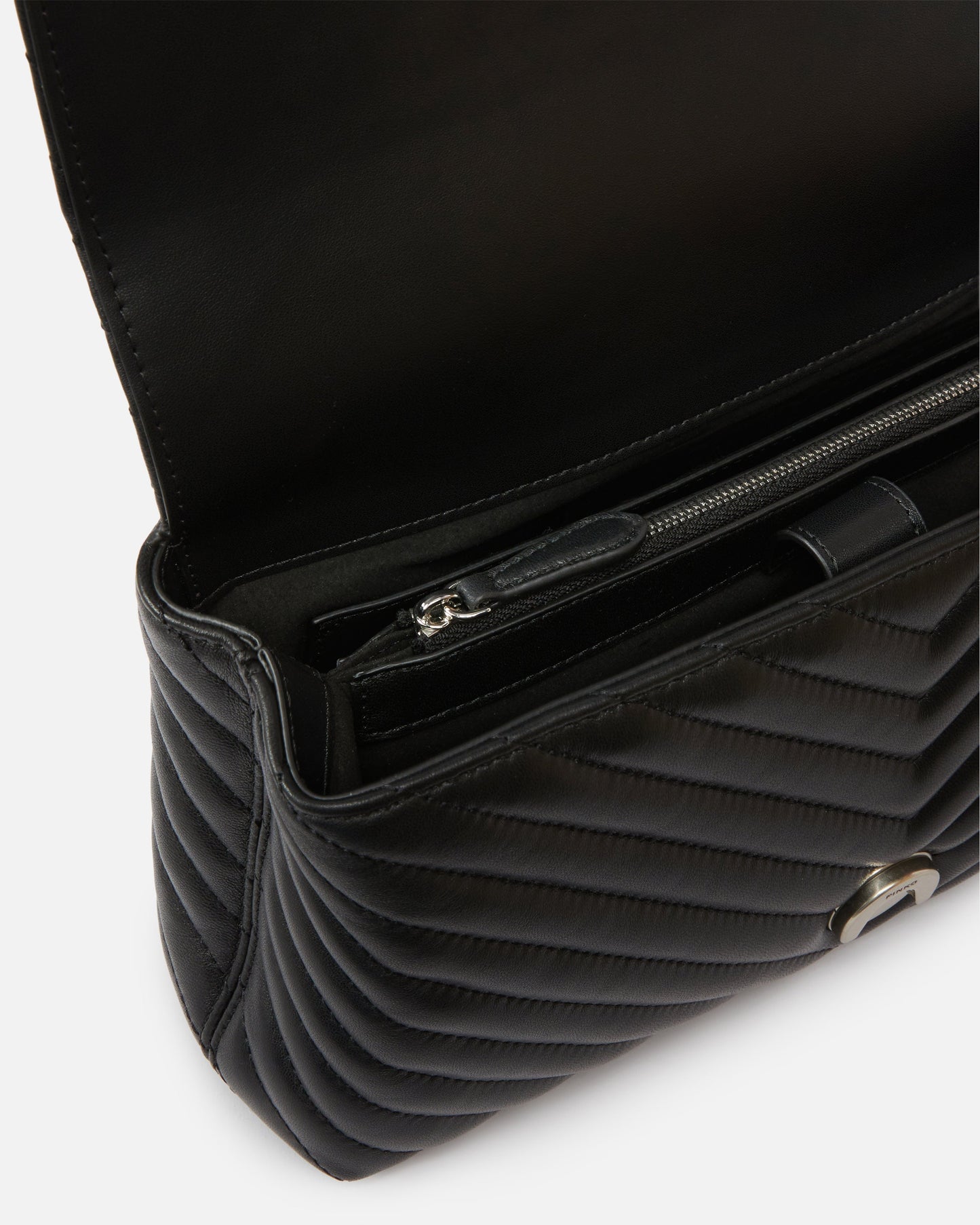 Medium handbag Love Bag Puff Chevron in nappa leather
