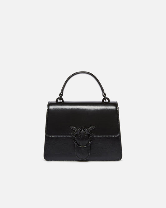 Mini Love Bag One Top Handle Light small handbag in shiny leather