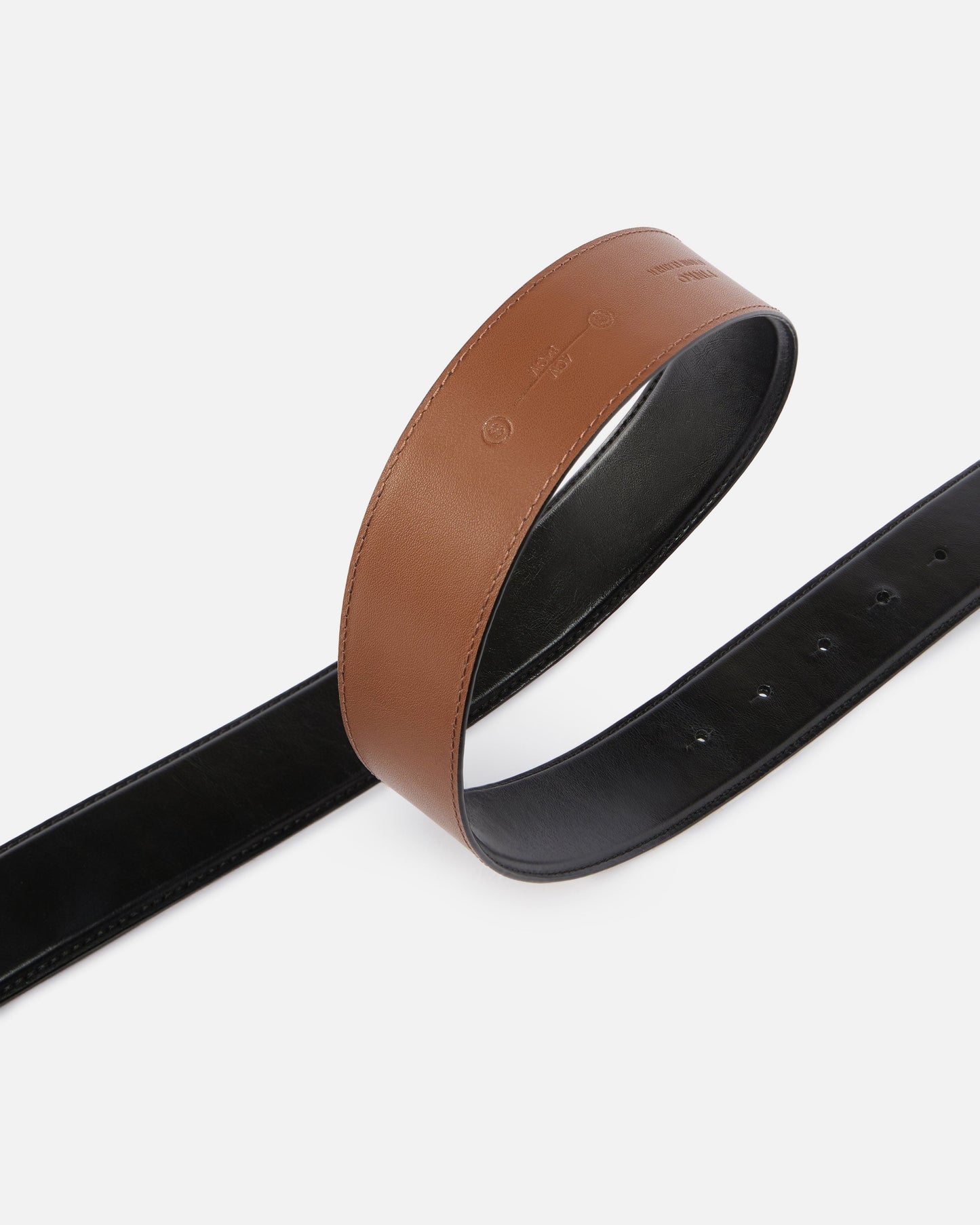 Leather belt with Love Birds buckle, 4 cm