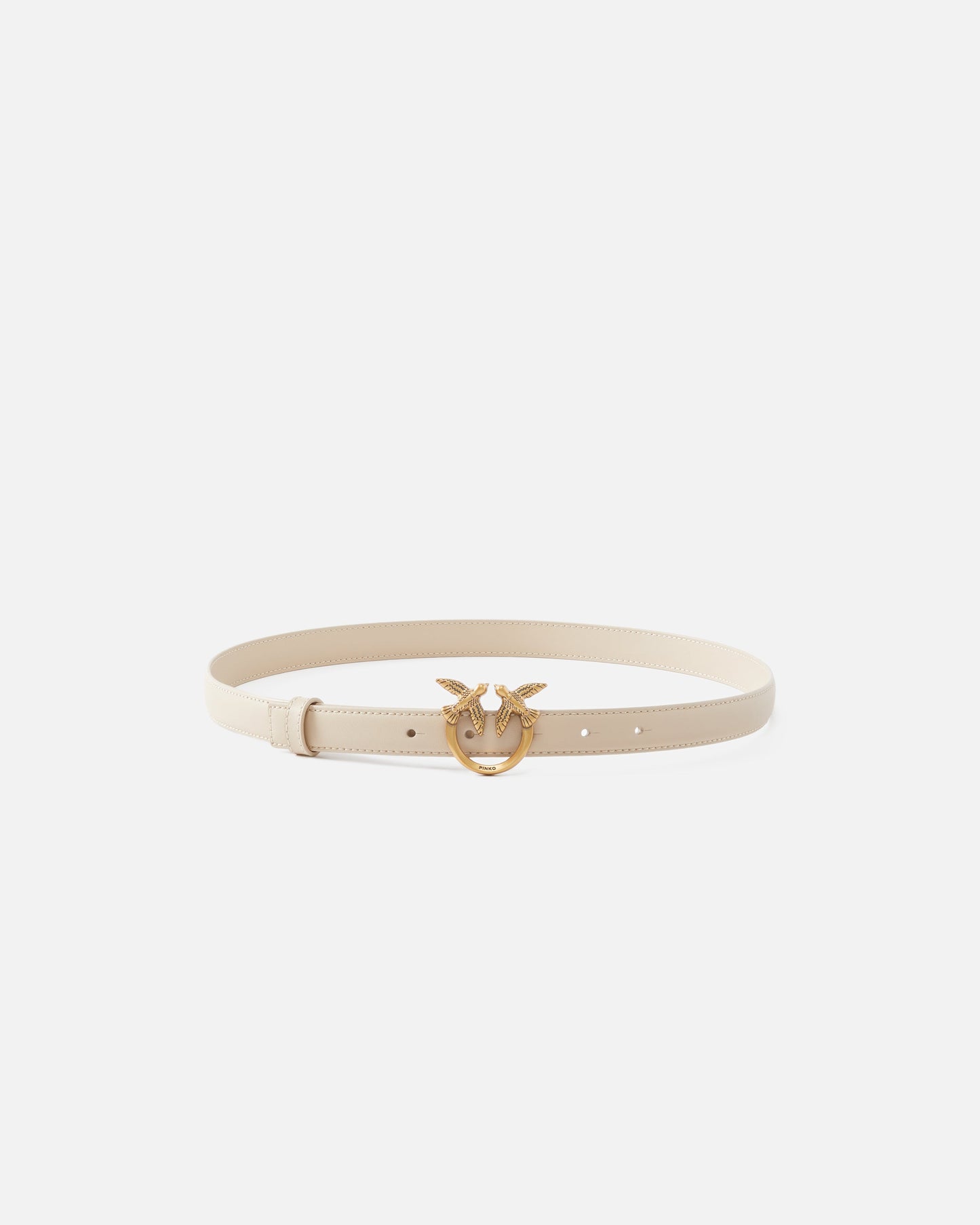Love Birds thin leather belt 2cm