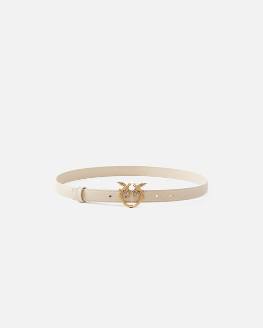 Love Birds thin leather belt 2cm