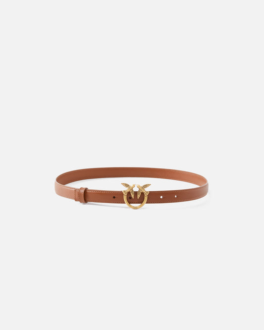 Love Birds thin leather belt 2cm