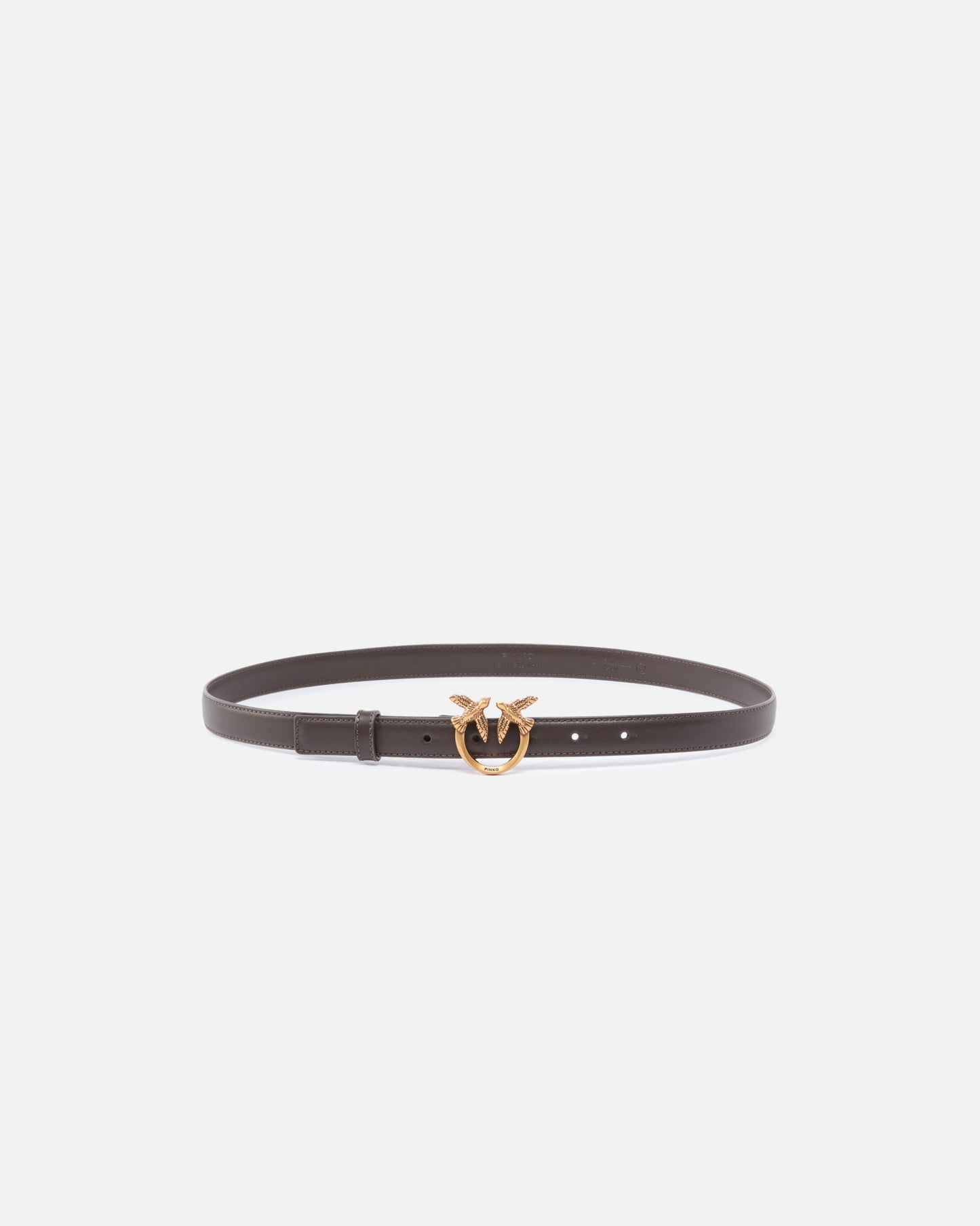 Love Birds thin leather belt 2cm