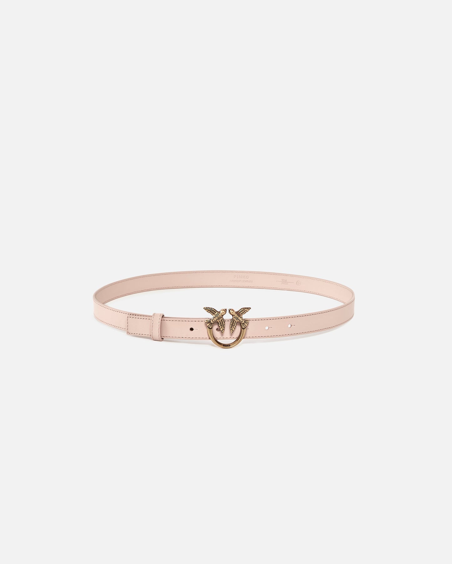 Love Birds thin leather belt 2cm