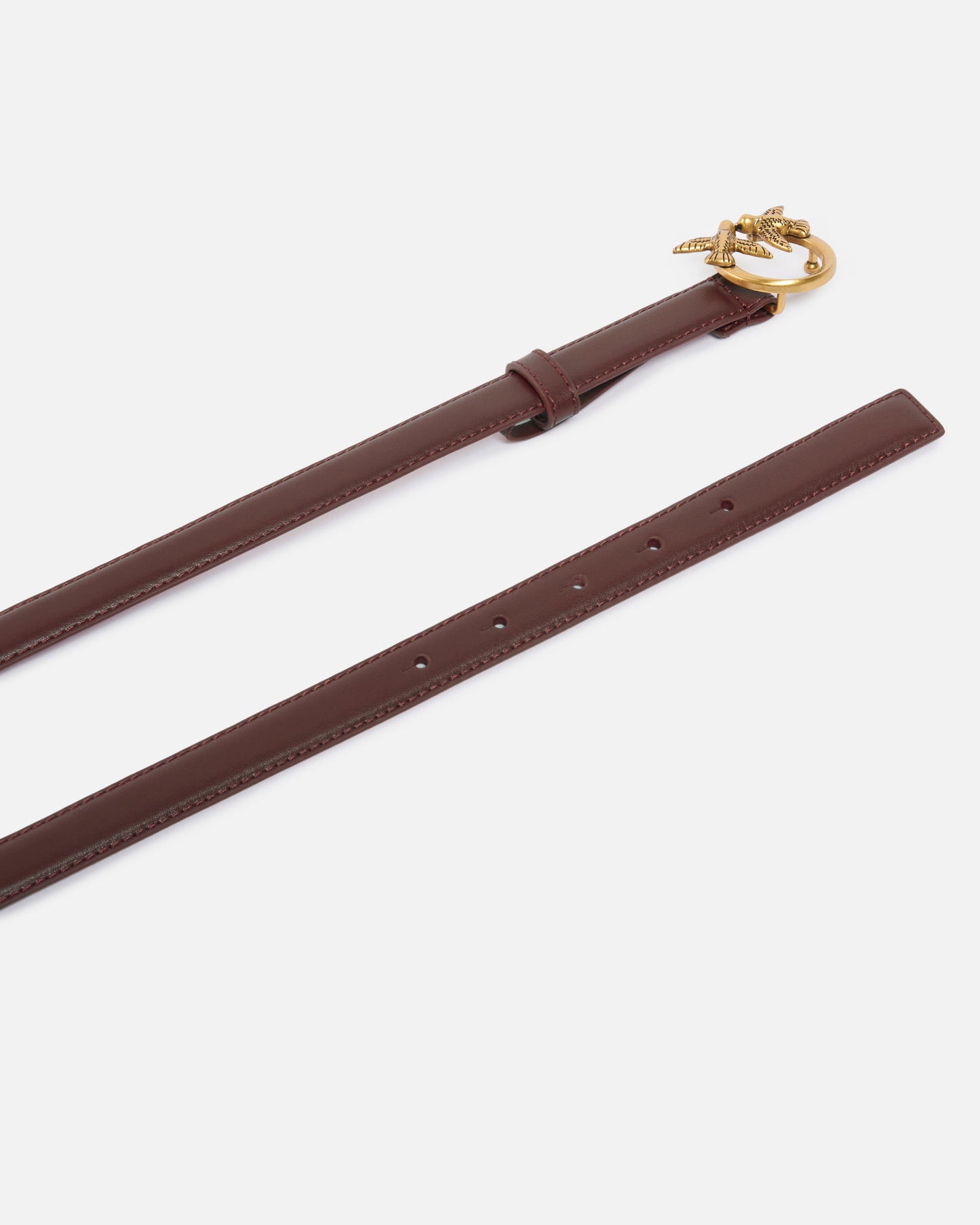 Love Birds thin leather belt 2cm