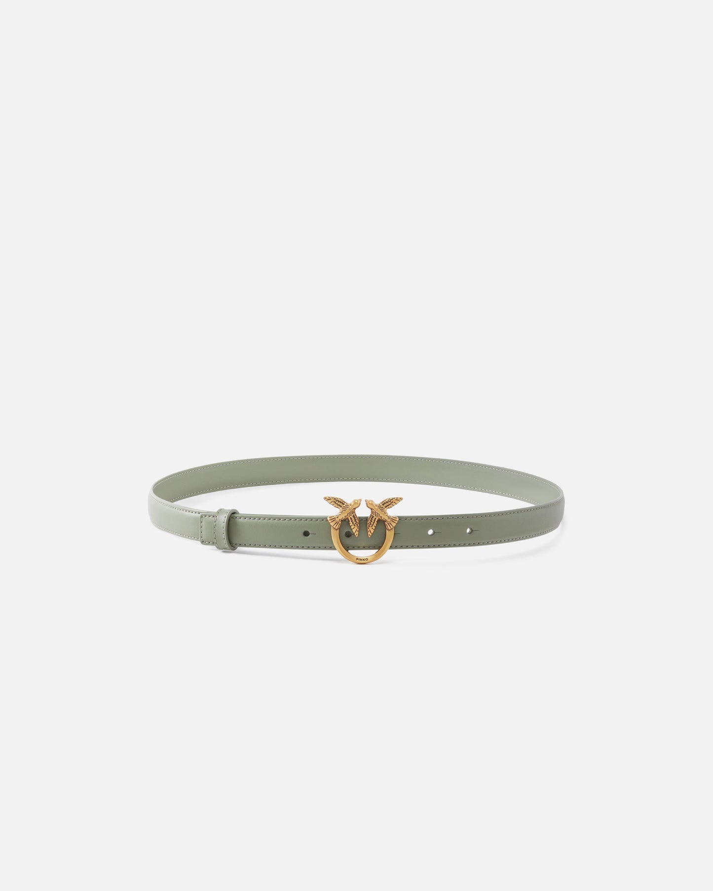 Love Birds thin leather belt 2cm
