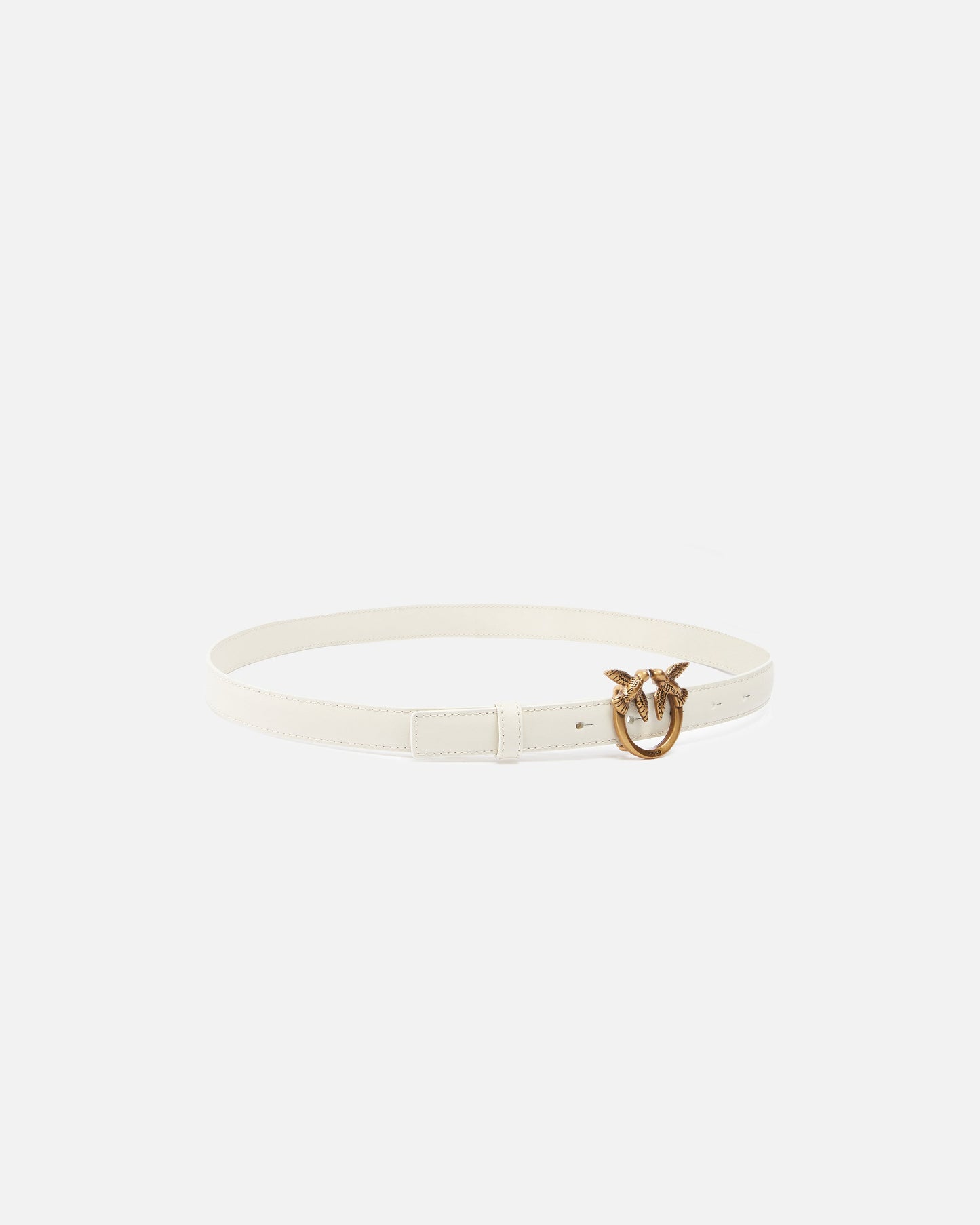 Love Birds thin leather belt 2cm