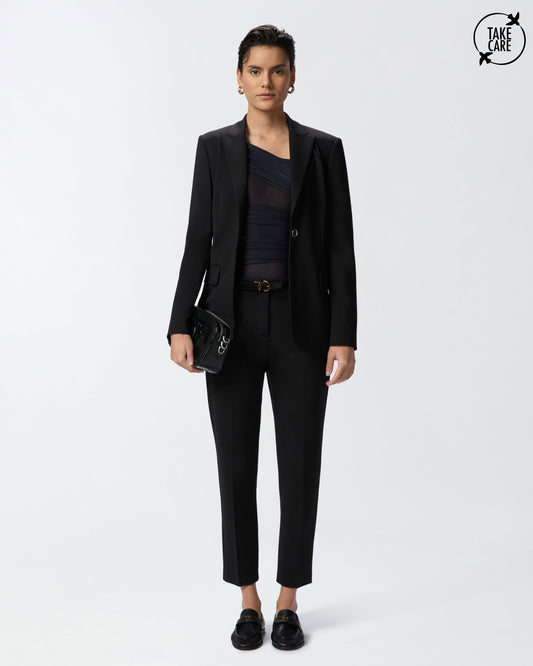 Milano-knit cigarette trousers