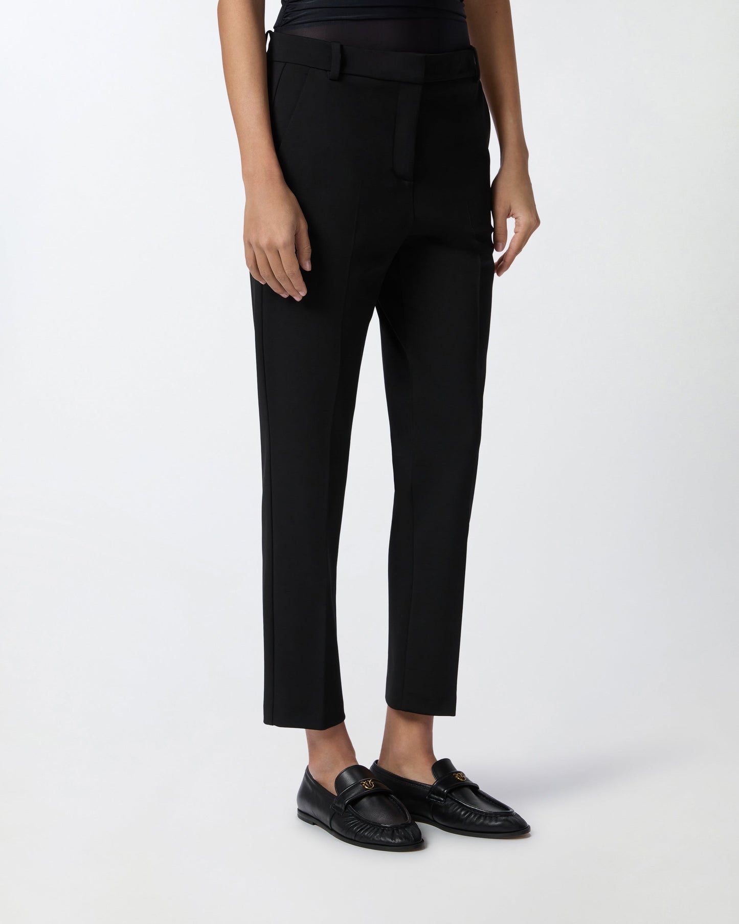 Milano-knit cigarette trousers