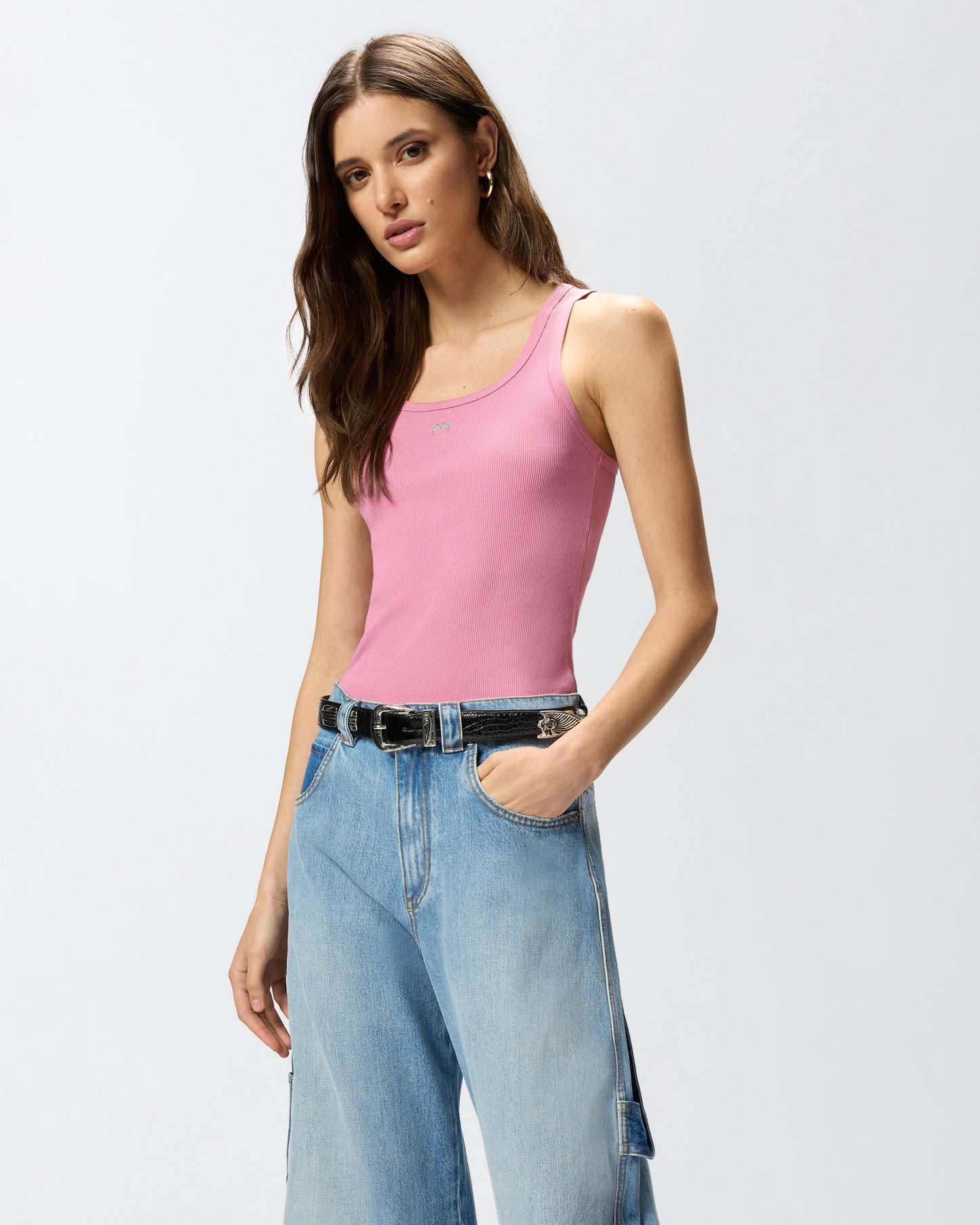 Vest top with Love Birds golden detail