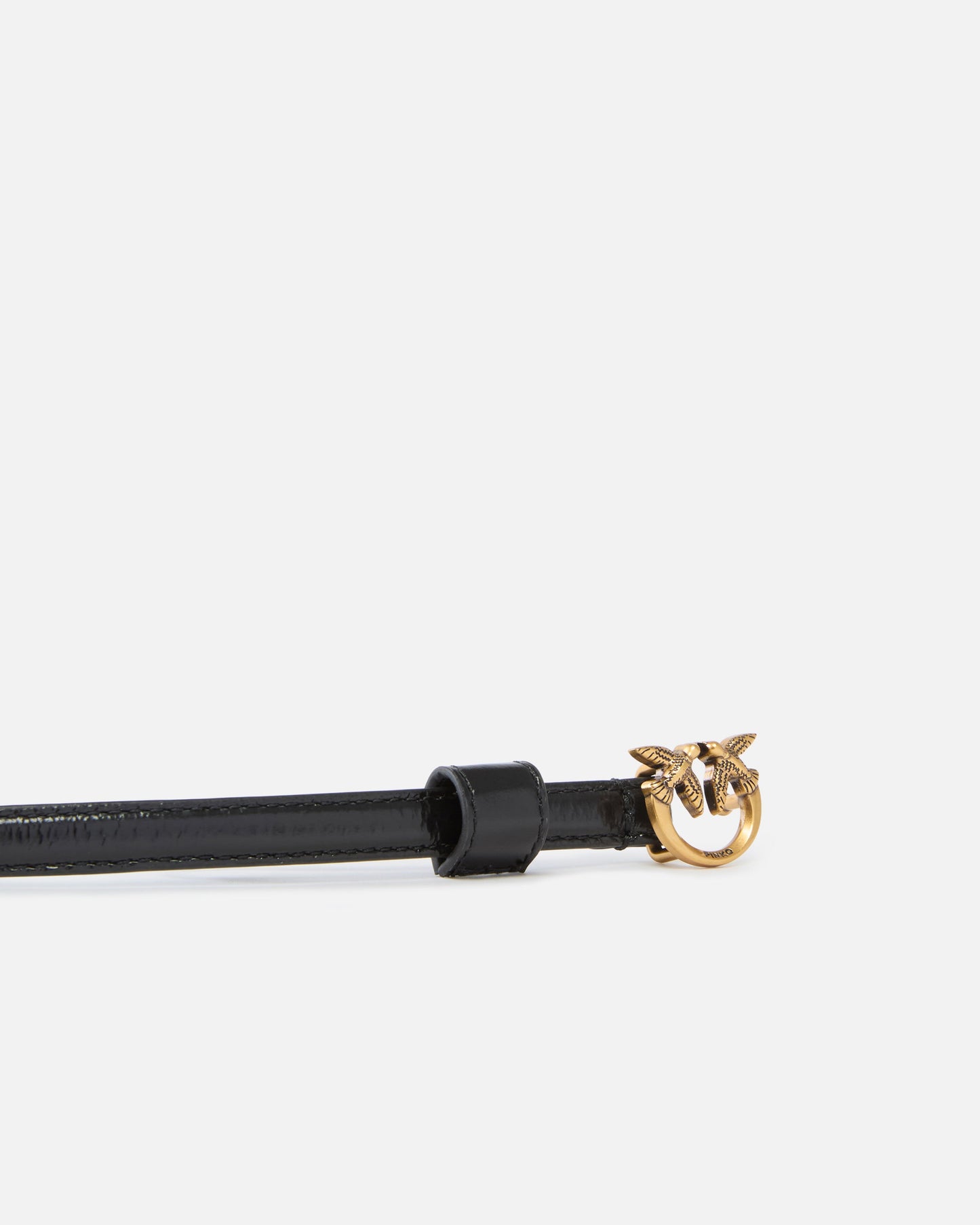 Thin belt with Love Birds buckle, 1 cm