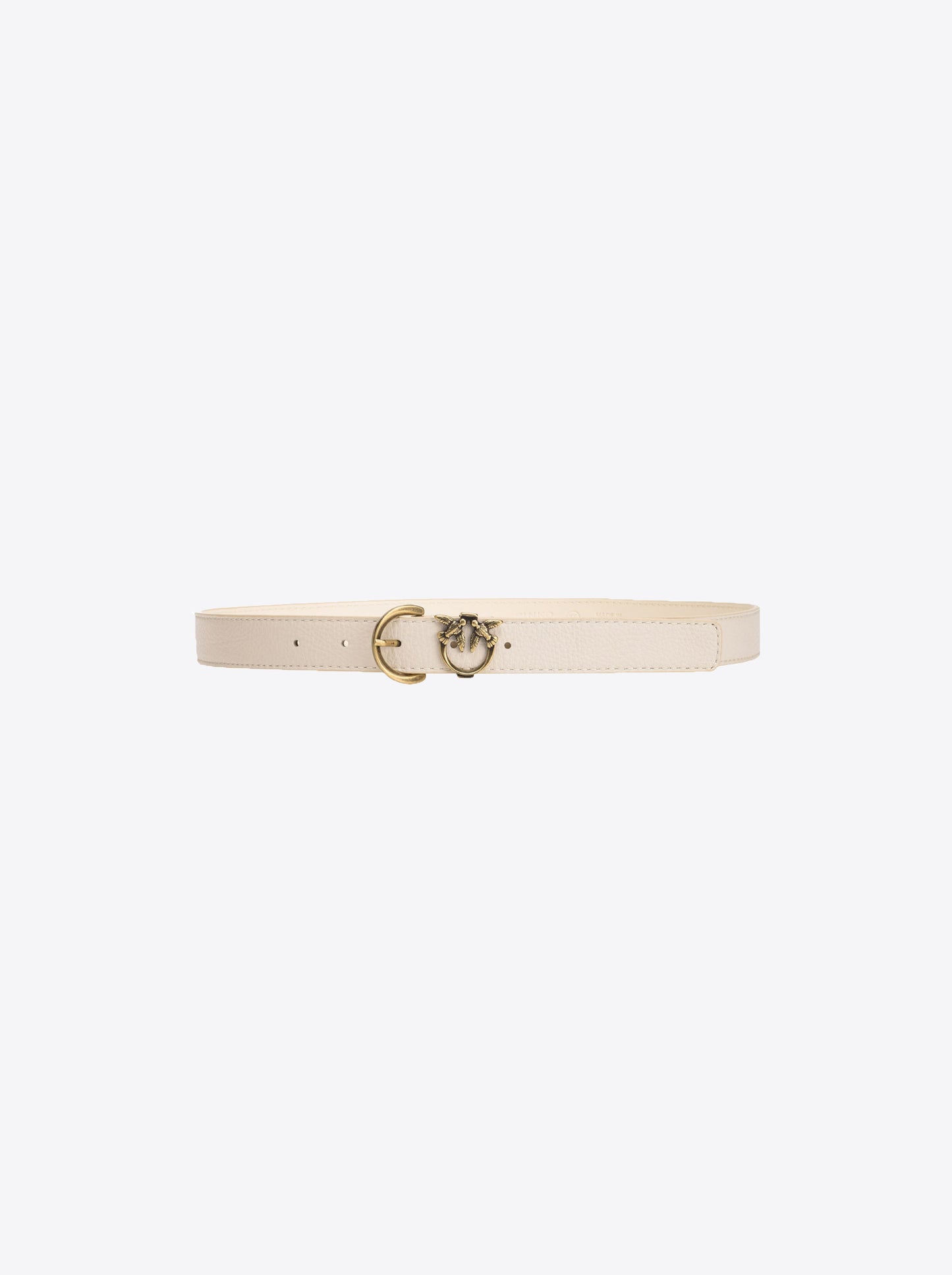Tumbled leather belt with Love Birds detail, 2.5 cm