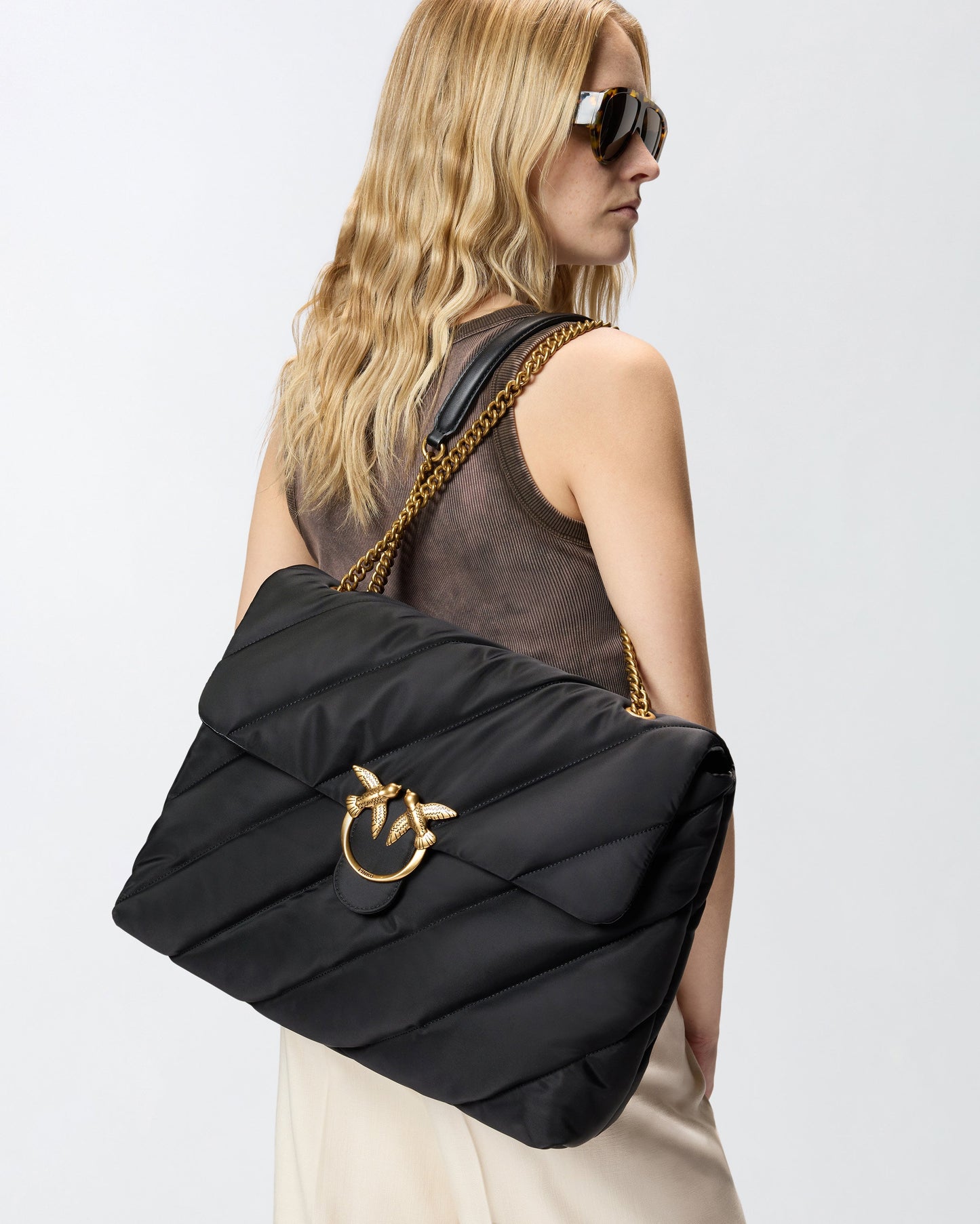 Extra Love Bag Puff maxi crossbody bag in quilted nylon
