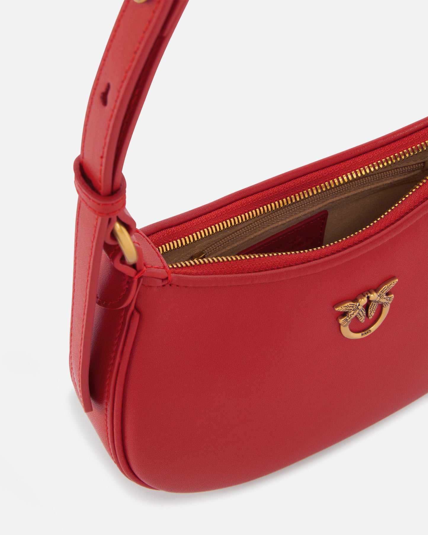 Half Moon baby leather shoulder bag