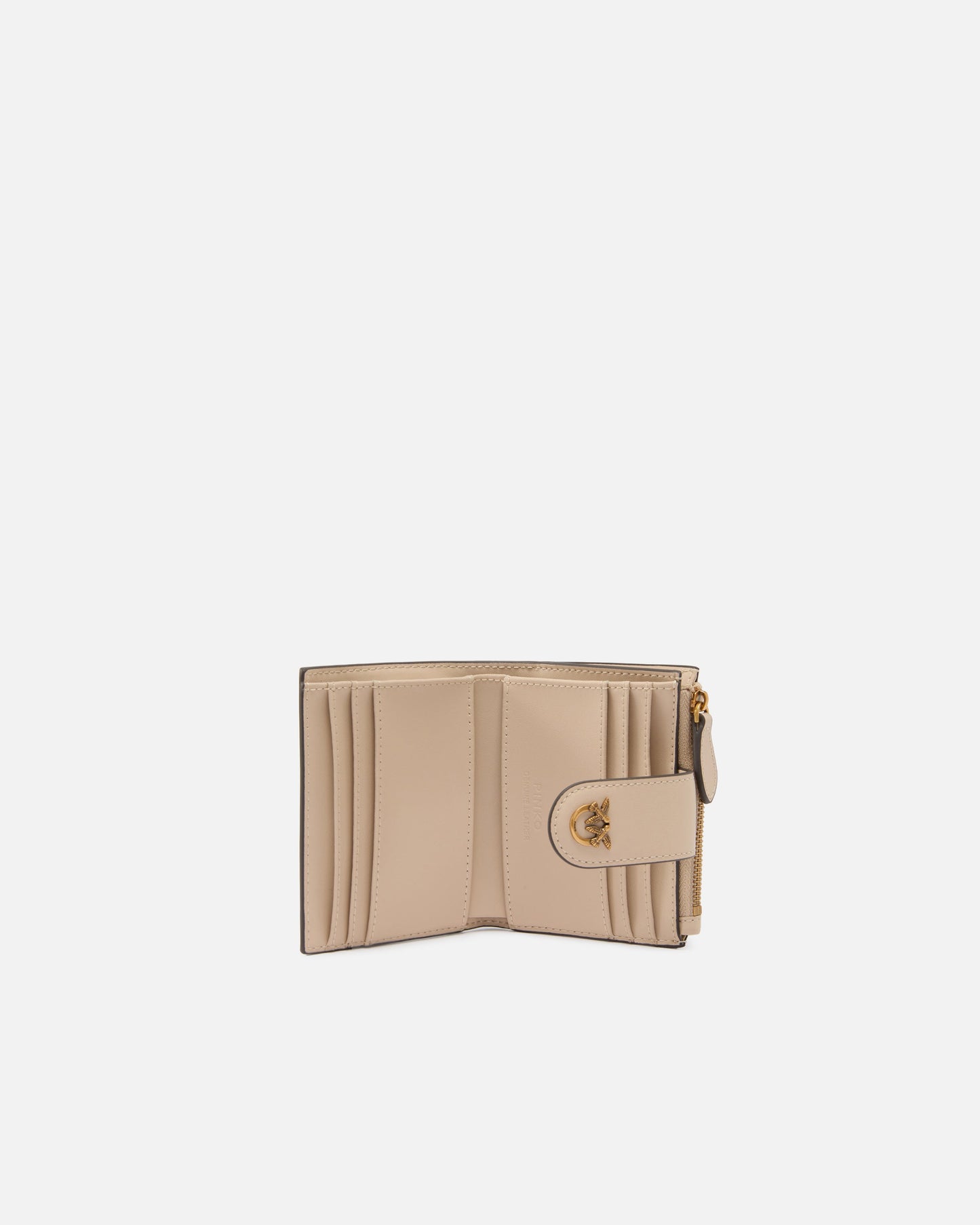 Small smooth leather wallet with logo