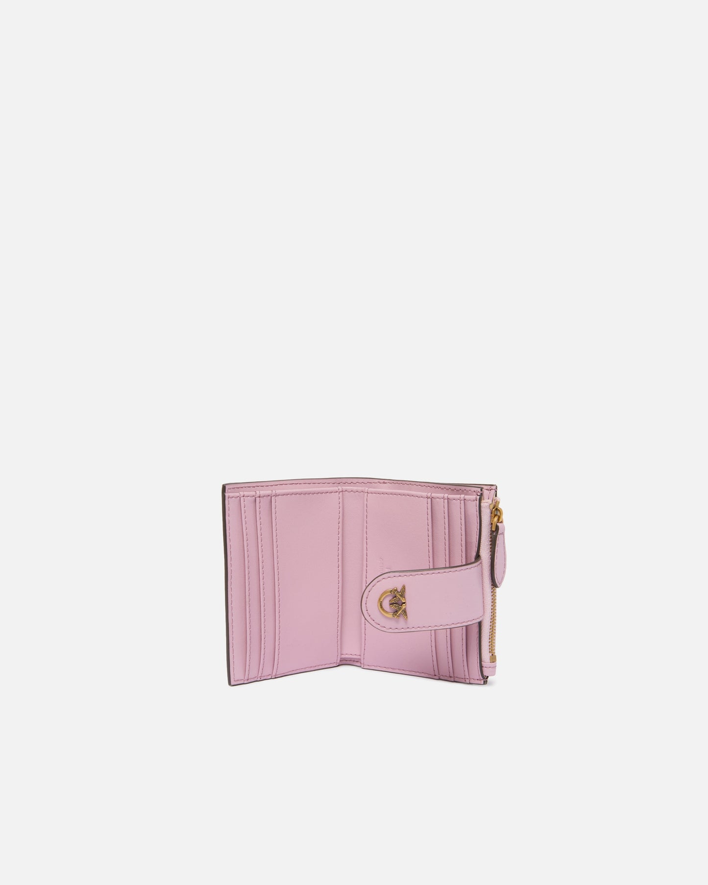 Small smooth leather wallet with logo