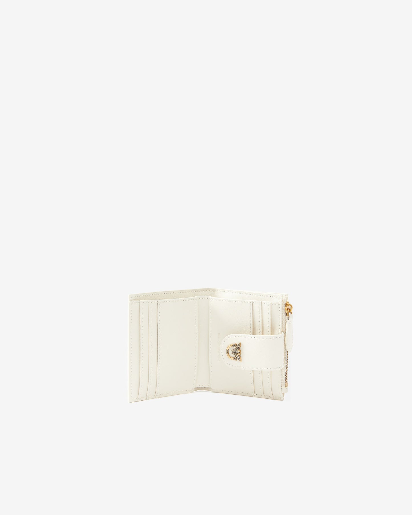 Small smooth leather wallet with logo